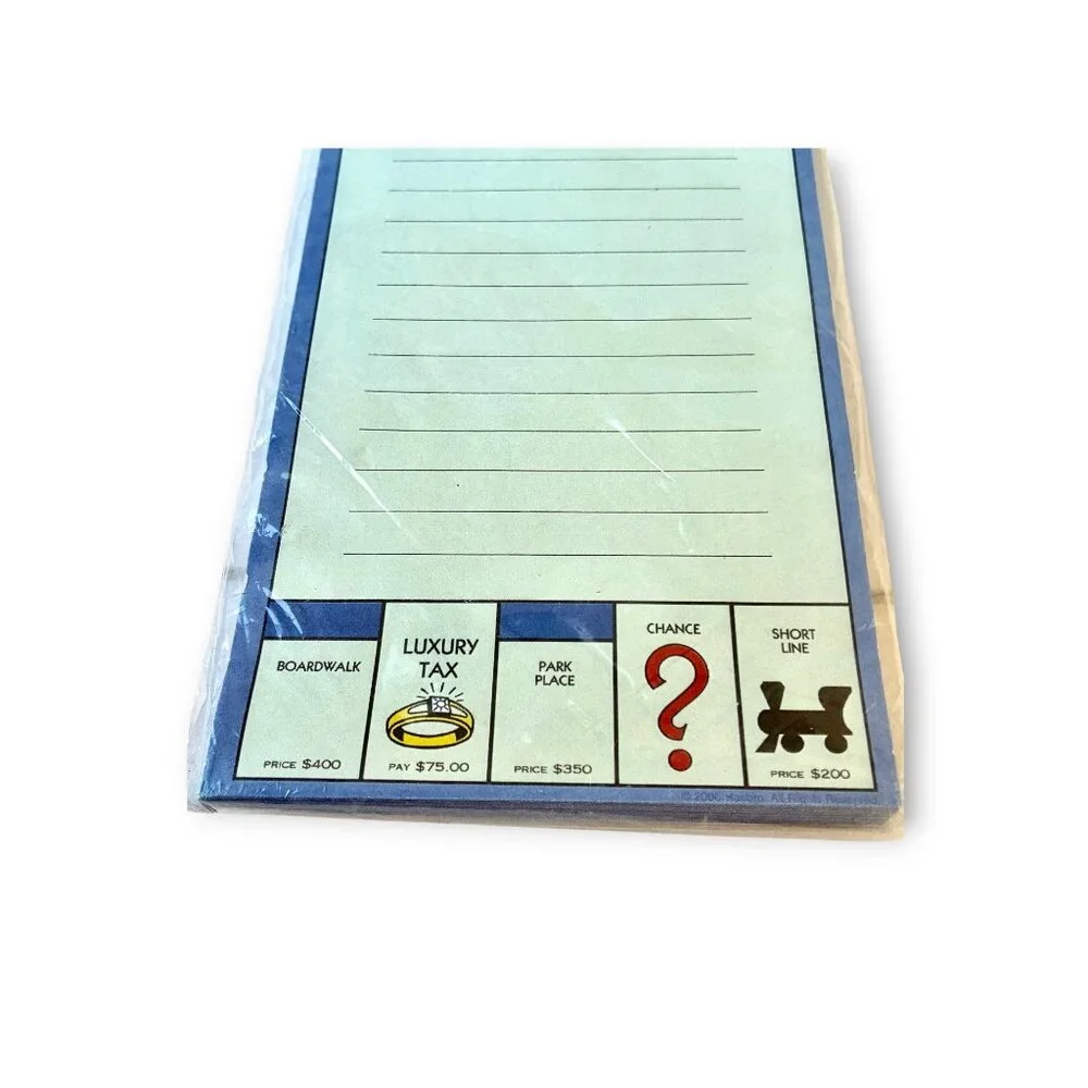 MONOLOPY Hasbro Magnetic Notepad List Pad Grocery Planner for Fridge 80 Sheets